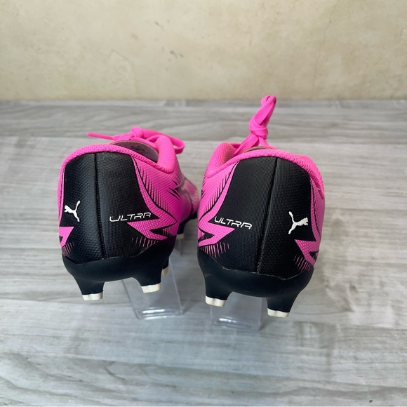 Puma Ultra Play Pink Black Soccer Cleats Girl’s Youth Size 5 - Picture 4 of 13